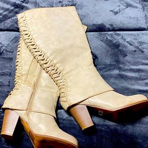 Torrid beige boots size 11w